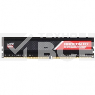 Оперативная память AMD Radeon R7, DDR4, 8GB (1x8GB), 2400MHz, CL16, DIMM, с радиатором, черный