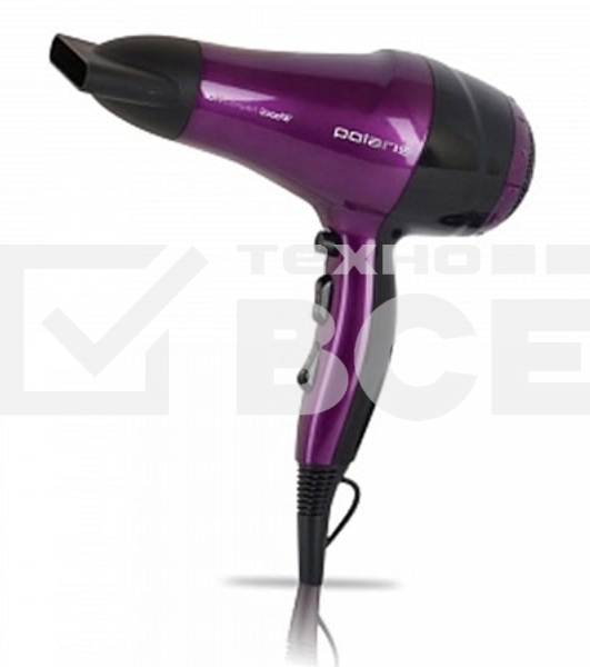 Фен Polaris PHD2077i 2000Вт фиолетовый/черный