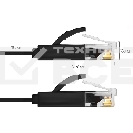 Патч-корд Greenconnect Патч-корд плоский прямой PROF 1.0m UTP медь, кат.6, черный, позолоченные контакты, 30 AWG, Premium ethernet high speed 10 Гбит/с, RJ45, T568B (GCR-LNC616-1.0m), фото10