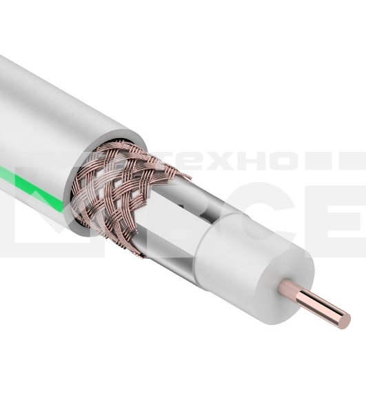 Кабель SAT 703B+Cu/Al/Cu, (75%), 75 Ом, 50м., белый  01-2431-50  Rexant