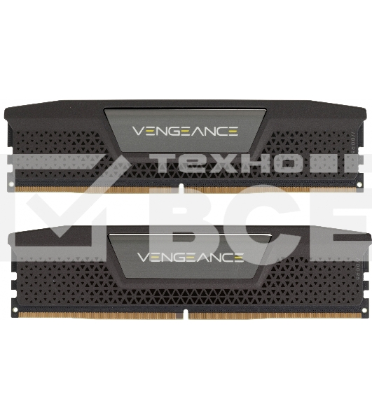 Оперативная память Corsair Vengeance, DDR5, 32GB (2x16 GB), 5200 MHz, CL40, радиатор, чёрный