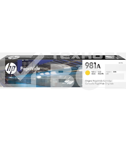 Картридж струйный HP 981A желтый для HP Color PageWide Ent Flow MFP 586, 566 6000 стр