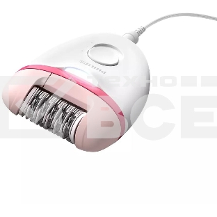 Эпилятор Philips BRE255/00 скор.:2 насад.:2 от электр.сети белый/красный