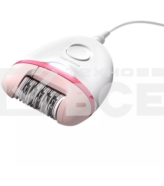 Эпилятор Philips BRE255/00 скор.:2 насад.:2 от электр.сети белый/красный