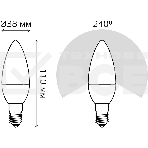 Лампа Свеча 7W 590lm 6500К E14 диммируемая LED, фото7