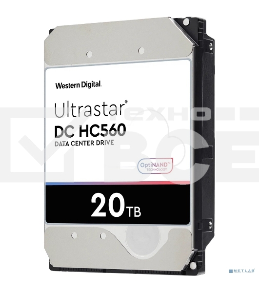 Жесткий диск Western Digital HDD  SATA 20Tb Ultrastar DC HC560 0F38785 7200 6Gb/s 512Mb 1 year ocs (analog WUH722020ALE6L4)