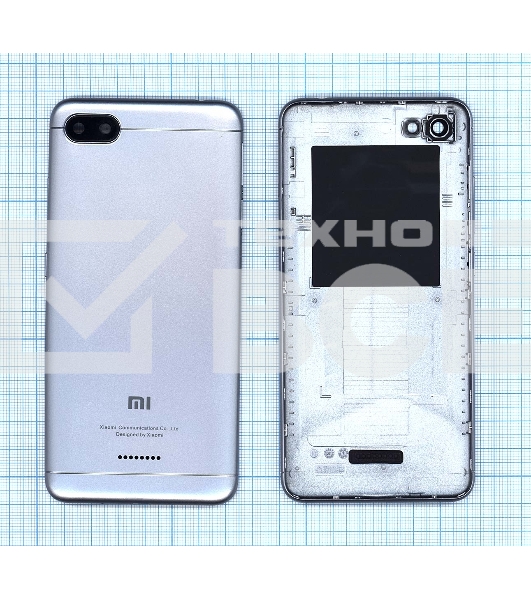 Задняя крышка для Xiaomi Redmi 6A серая