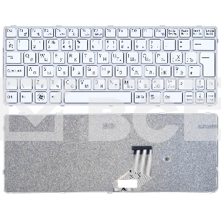 Клавиатура для ноутбука Sony Vaio SVE11 белый с белой рамкой