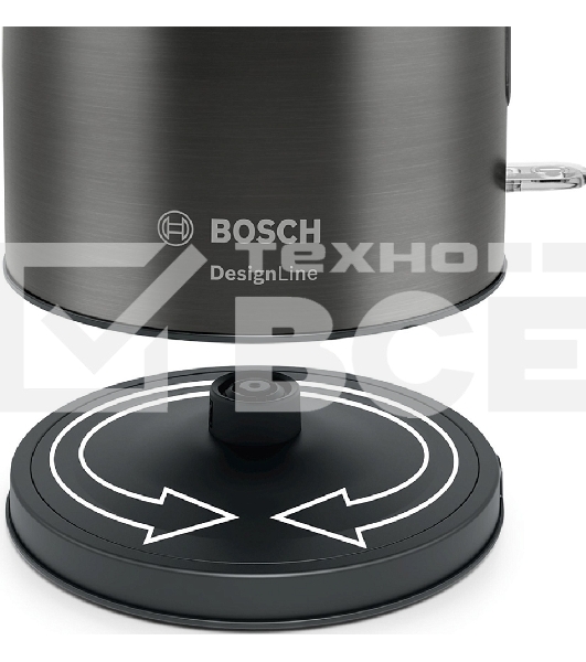 Чайник Bosch TWK5P475 Цвет: графитовый, 2400 Ватт, скрытый нагр.элемент, 1.7 л