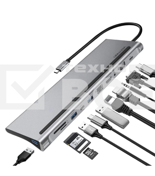 Мультифункциональная док-станция Vention USB Type C 11 в 1