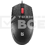 Мышь проводная Defender Delta MM-523 черный, 1000 dpi, USB, кнопки - 3, фото3