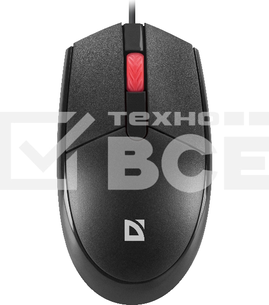 Мышь проводная Defender Delta MM-523 черный, 1000 dpi, USB, кнопки - 3
