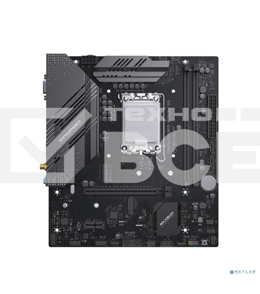 Материнская плата Maxsun Challenger B760M D5 WIFI, LGA 1700, Intel B760, 2xDDR5, 3xSATA, 2xM.2, 1xPCIe 4.0 x16, 1xPCIe 4.0 x1, 1xHDMI, 1xVGA, 1x 1Gb LAN, 2xUSB-A 3.2 Gen 1, 2xUSB-A 2.0, 3x3.5 мм, 5.1, mATX