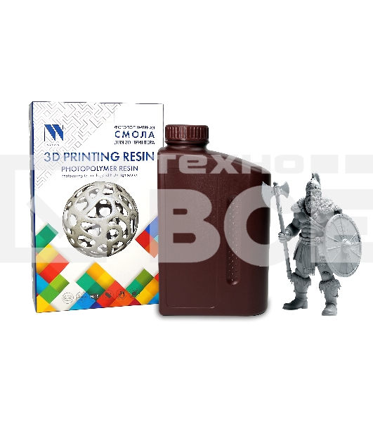 Фотополимерная смола NVPRINT Standard Resin Grey для 3D печати;  1 кг/бут