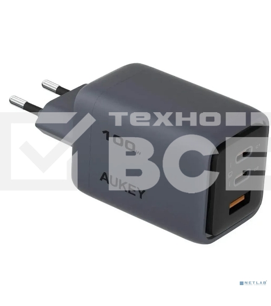 Сетевое зарядное устройство Aukey Comet Mix 100W  серый