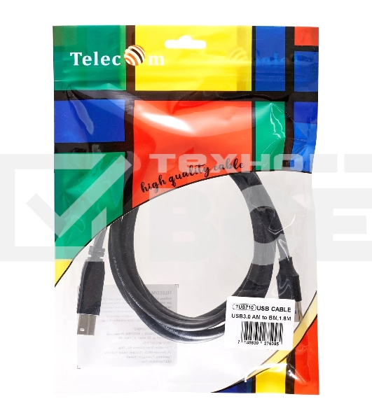 Кабель соединительный Telecom TUS710-1.8M USB3.0 Am/Bm 1,8m
