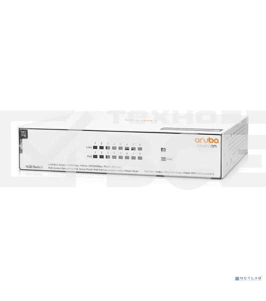 Коммутатор HPE Aruba Instant On 1430 8G Class4 PoE 64W Switch Switch