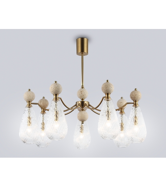 Люстра Ambrella light LH53287/7 BS/CL латунь/прозрачный E14*7 max 40W D815*900