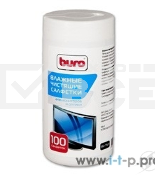 Чистящие средства BURO BU-TSCRL 817440 Туба с чистящими салфетками, для экранов и оптики, 100 шт.