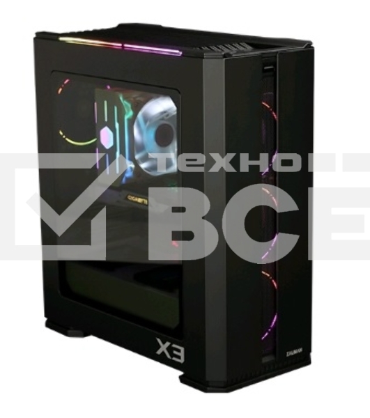 Компьютерный корпус ZALMAN X3, ATX, BLACK, WINDOW, 2x3.5