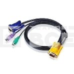 Кабель ATEN KVM Cable 2L-5206P -Кабель для KVM: 2*PS/2(m)+DB15(m) (PC) -на- SPHD15(m) (KVM), 6м, фото3