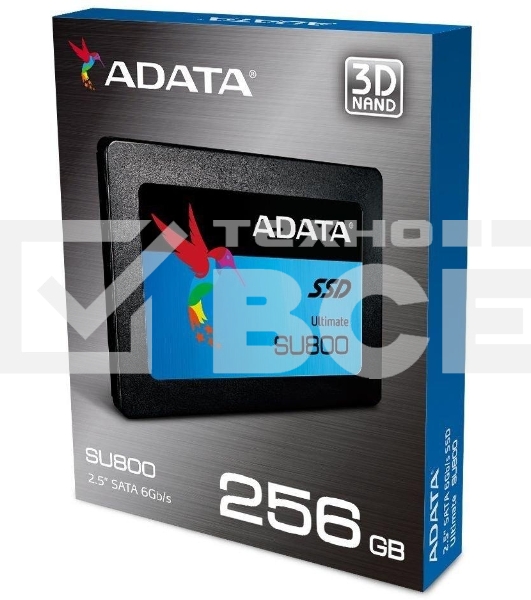 Накопитель SSD ADATA SU800, 256Gb, SATA III, 2.5