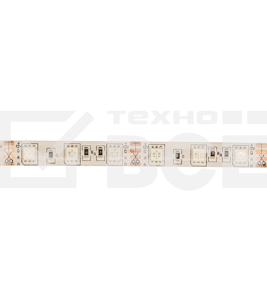Лента LED силикон, 10 мм, IP65, SMD 5050, 60 LED/m, 12 V, цвет свечения RGB