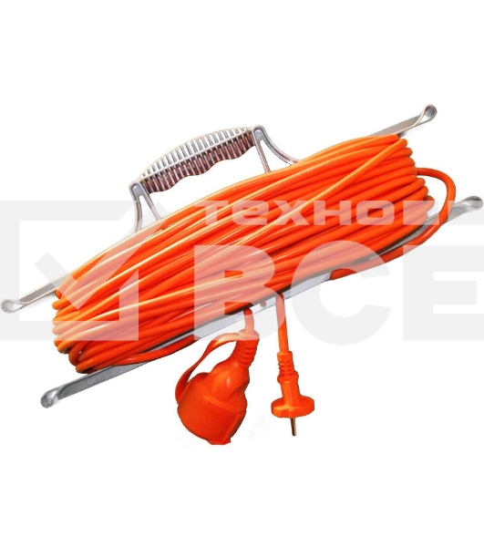 Удлинитель-шнур на рамке 1х30 м с заземл. 10А IP54 УШ-10 ПВС 3х0.75 розетки с защ. крышкой UNIVersal 9632024