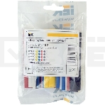 Набор трубок термоусадочных тонкостен. ТТУ 2/1; 4/2; 6/3; 8/4 (ЖЗ; С; К; Ч) 20х8см разноцвет. ИЭК UDRS-D2-D8-10-1, фото 1