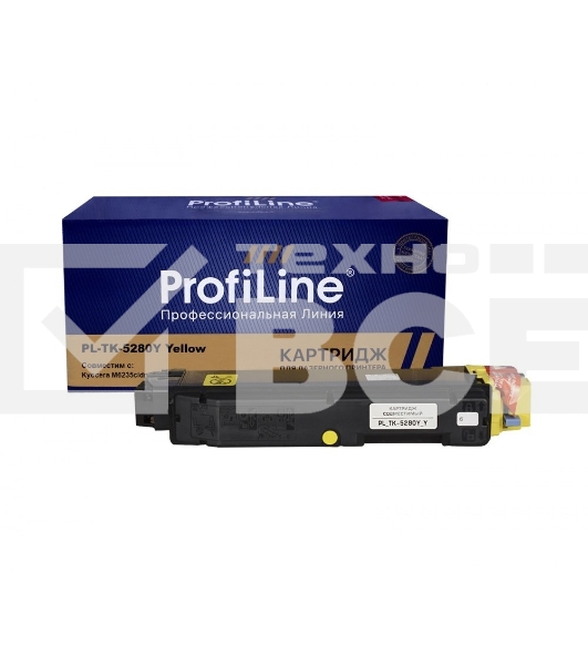 Картридж PL-TK-5280Y для принтеров Kyocera M6235cidn/M6635cidn/P6235cdn Yellow 11000 копий ProfiLine