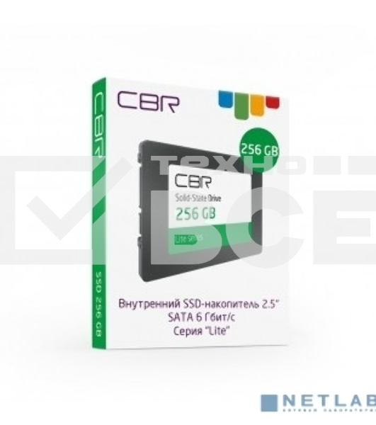 Накопитель SSD CBR SSD-256GB-2.5-LT22, 256Gb, SATA III, 2.5