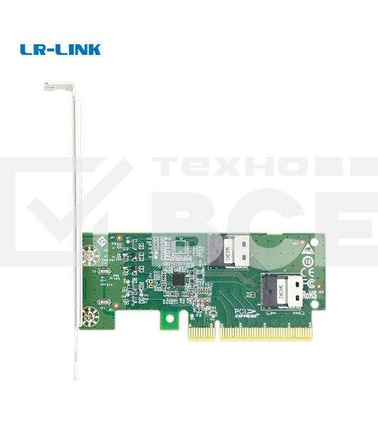 Адаптер для SSD PCIe x8 to Two SlimSAS SFF-8654 4i Adapter
