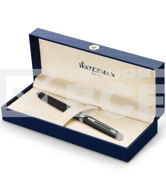 Ручка перьевая Waterman Hemisphere (CWS0920810) Matte Black CT F сталь нержавеющая подар.кор.