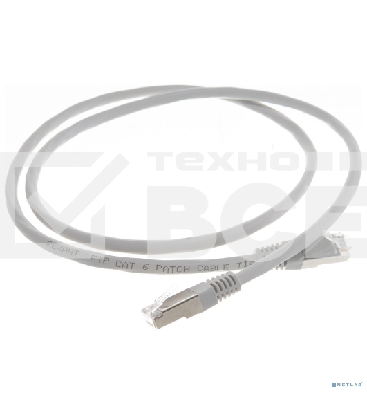 Rexant Пaтч-корд F/UTP, категория 6, RJ45-RJ45, экранированный, PVC серый, 1м