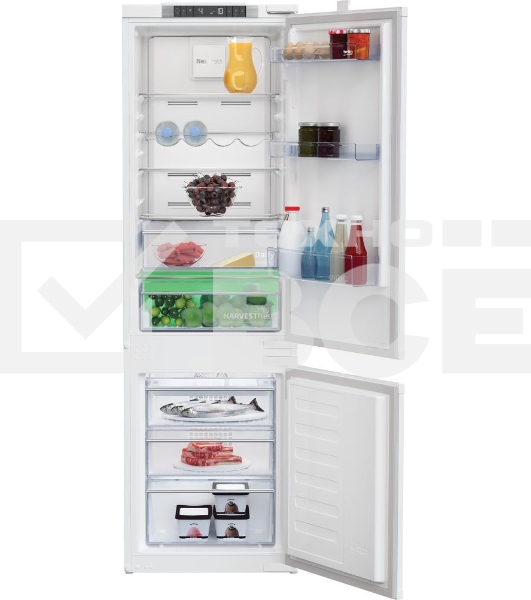 Встраиваемый холодильник Beko BCNA275E3S (7523020054) белый двухкамерный 185/69 л морозилка снизу, No Frost