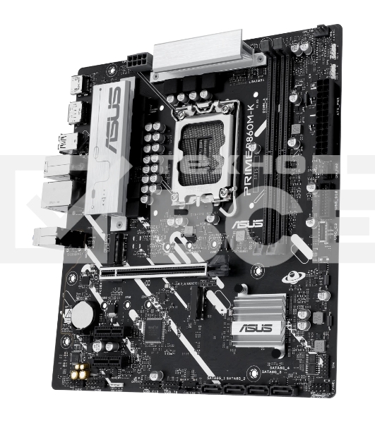 Материнская плата ASUS PRIME B860M-K, LGA 1851, Intel B860, 2xDDR5, 4xSATA, 2xM.2, 1xPCIe 4.0 x16, 2xPCIe 4.0 x1, 1xHDMI, 1xDP, 1x 2.5Gb LAN, 1xUSB-A 10Gbps, 3xUSB-A 5Gbps, 3xUSB-A 2.0, 3x3.5 мм, 7.1, mATX