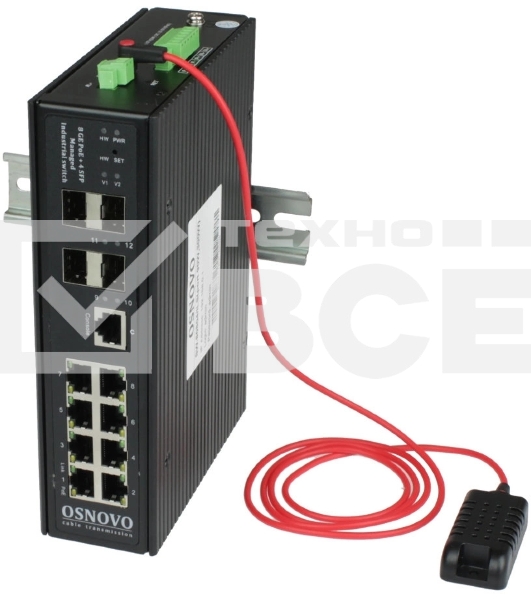 Коммутатор Osnovo SW-80804/ILS SW-80804/ILS(PORT 90W,300W) управляемый