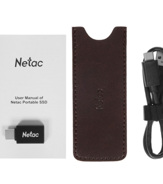 Внешний SSD Netac Z SLIM, 2TB, USB 3.2 Gen 2 Type-C, R/W 550/480, черный