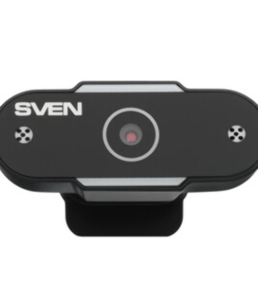 Веб-камера SVEN IC-915 1280x720, 30 кадр/с, USB Type-A, микрофон, шторка приватности, универсальное крепление