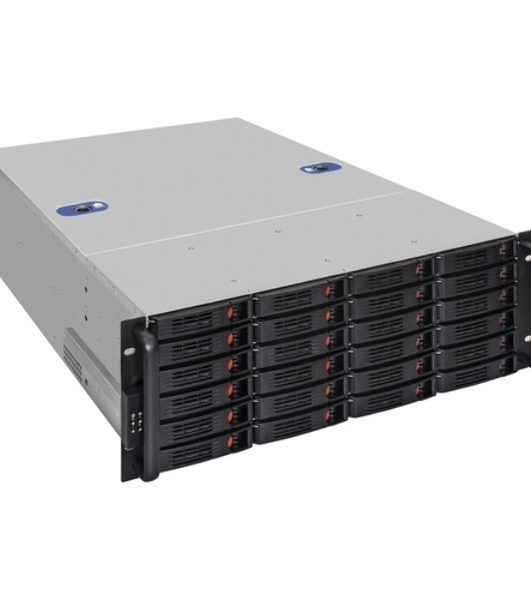 Серверный корпус ExeGate Pro 4U660-HS24 (RM 19', высота 4U, глубина 660, БП 700ADS, 24xHotSwap, USB)