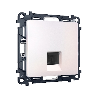 Комплект механизма компьютерной розетки ALFA Жемчуг RJ-45(8P8C) CAT6 с шторкой QUANT (AP2120, VM188) MA212010