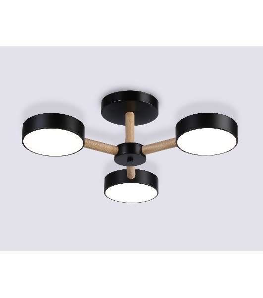 Светильник Ambrella light FL4823/3 BK черный 3000K-6400K 40W D580*160 (ПДУ ИК)