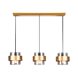 Светильник Ambrella light TR3652/3 GD/SM золото/дымчатый E27/3 max 40W 820*180*700