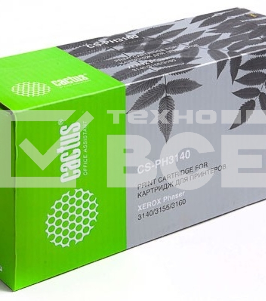 Картридж лазерный Cactus CS-PH3140 (108R00908) черный (1500 стр.) для Xerox Phaser 3140/ 3155/ 3160