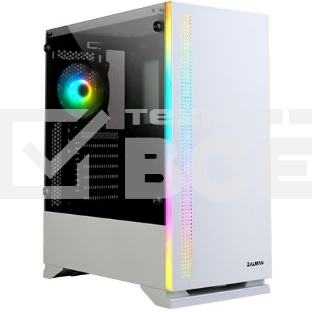 Компьютерный корпус ZALMAN S5, ATX, WHITE, WINDOW, 2xCOMBO (3.5