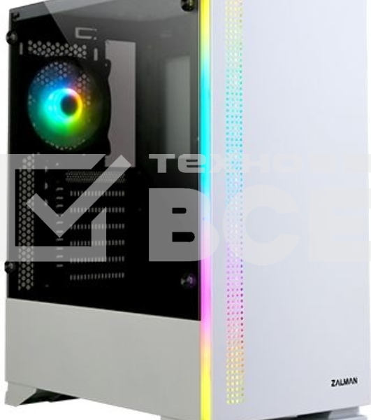 Компьютерный корпус ZALMAN S5, ATX, WHITE, WINDOW, 2xCOMBO (3.5