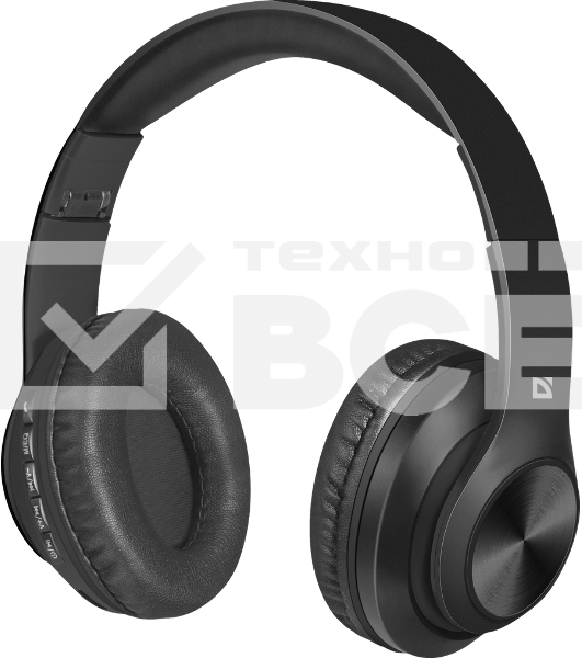 Беспроводные/проводные наушники Defender FreeMotion B552 черный, накладные, Bluetooth + проводной, складная конструкция, до 5 ч