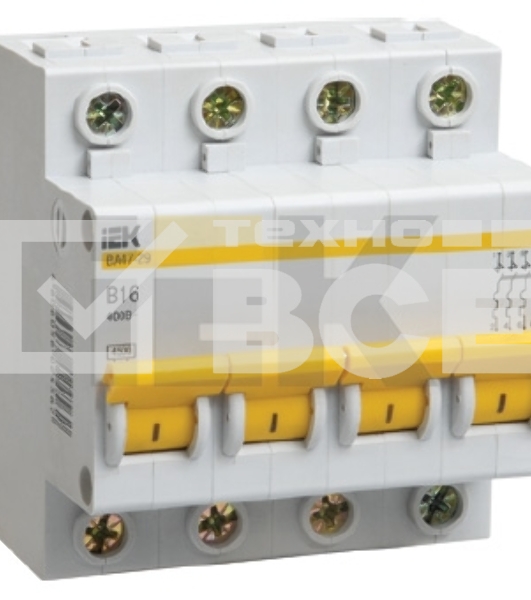 Выключатель автоматический Iek MVA20-4-040-C ВА47-29 4Р 40А 4,5кА х-ка С ИЭК
