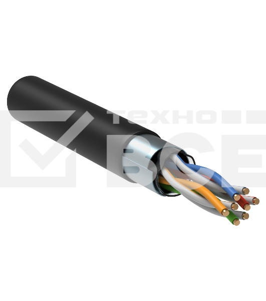Витая пара ITK LC3-C5E04-329 F/UTP кат.5E 4x2x24AWG LSZH черный (305м)