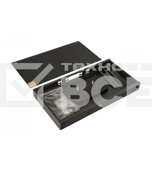 Бокс оптический универсальный Hyperline FO-19R-1U-3xSLT-W140H42-24UN-BK 19